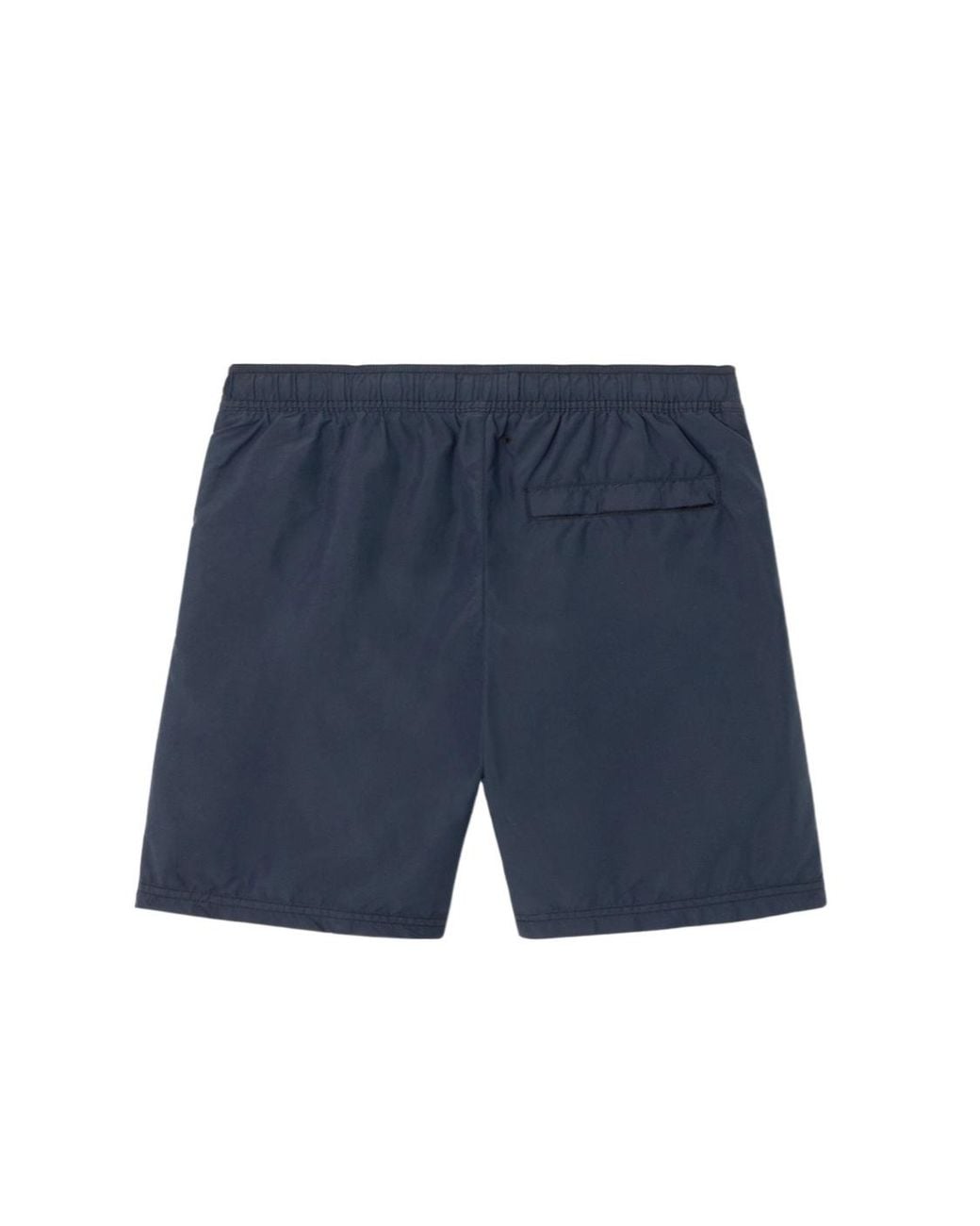 Stone Island Blue Logo Patch Mid-Length Swim Trunks for men
