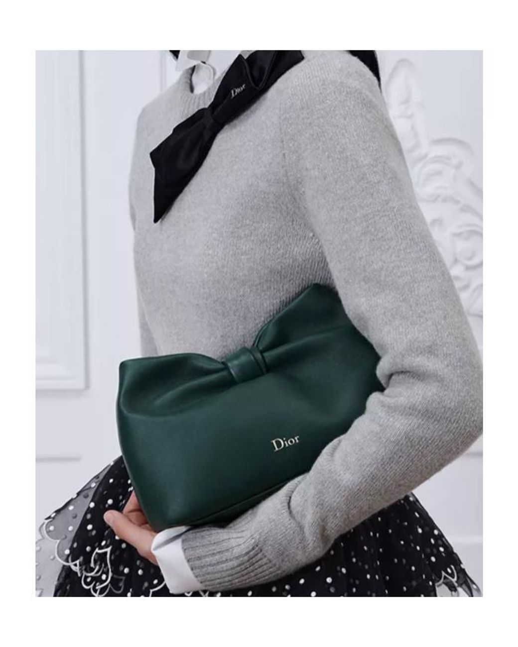 Dior Green Small Bow Bag