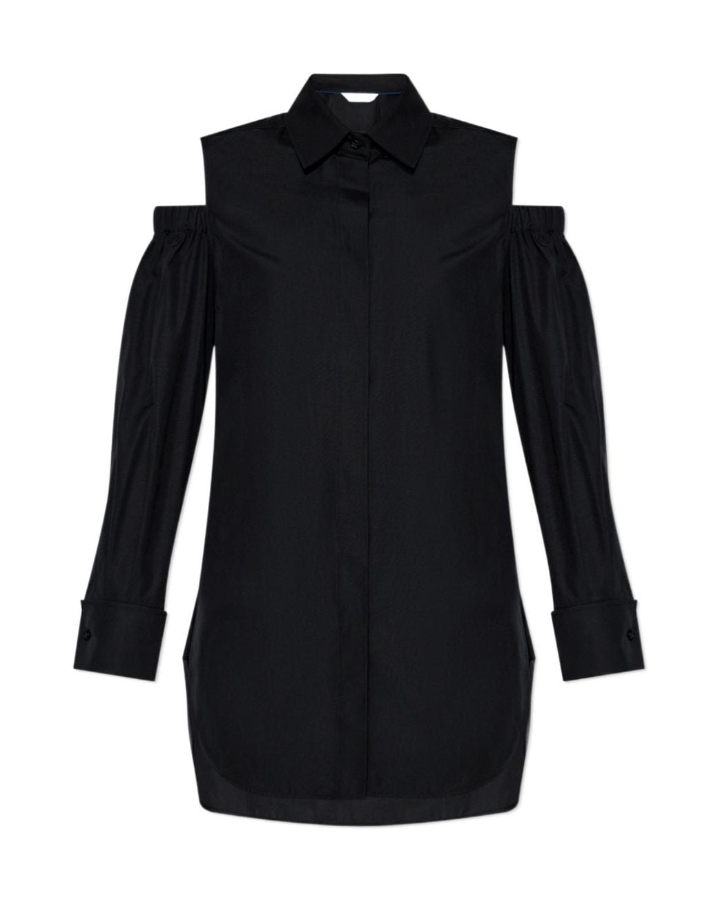 Max Mara Black Ragni Cut-Out Button-Up Shirt