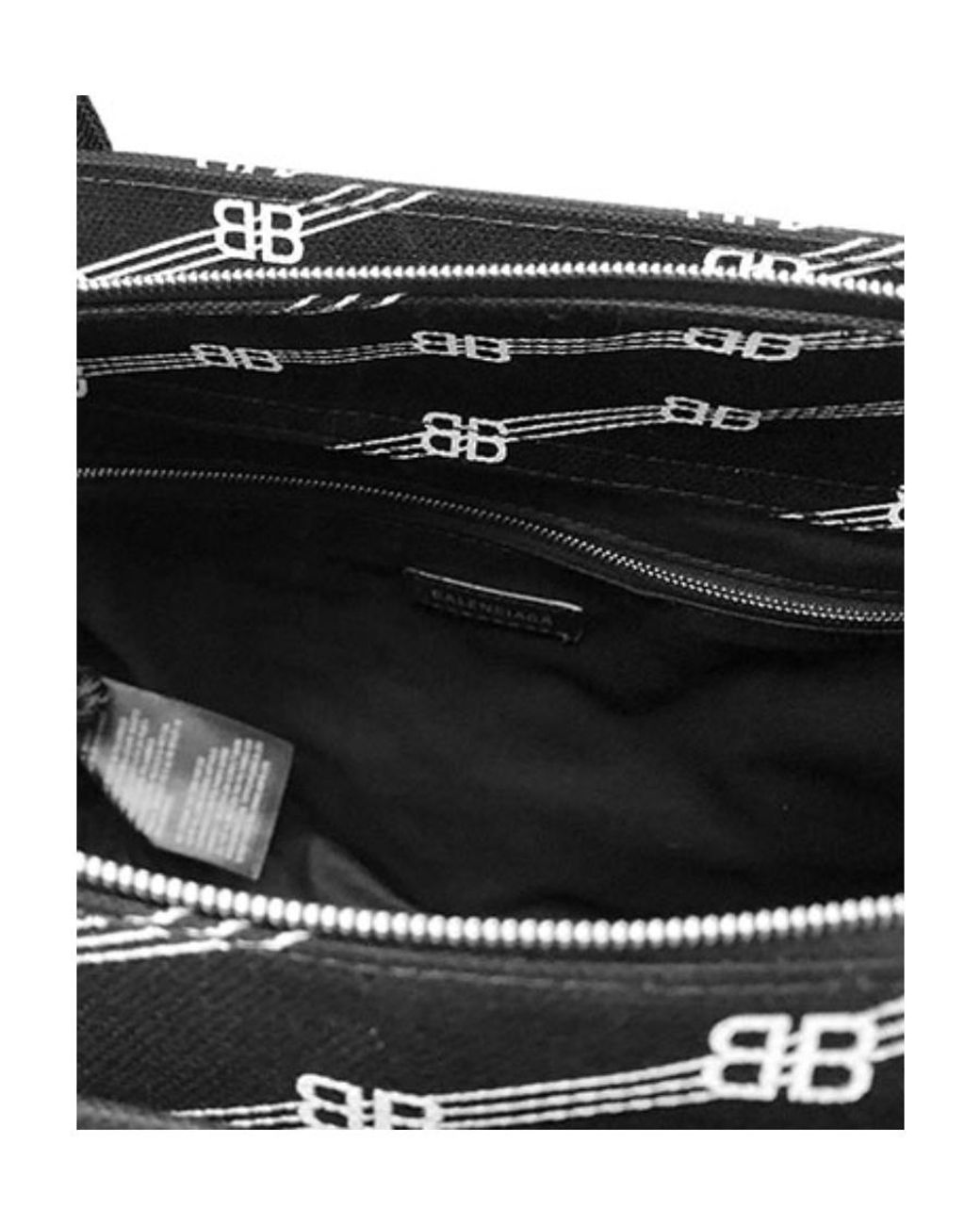 Balenciaga Black Logo Jacquard Shoulder Bag