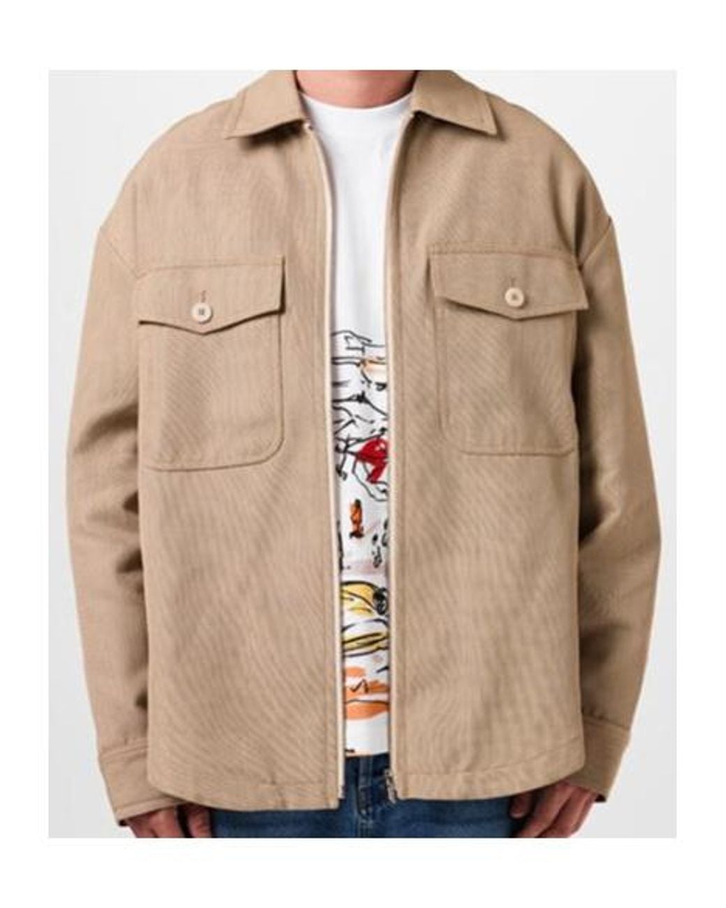 Jacquemus Natural Long Sleeve Casual Jacket for men