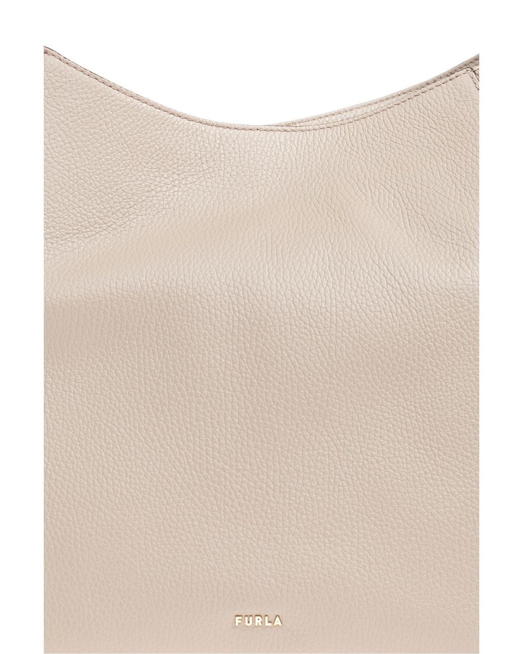Furla White Lara Large Shoulder Bag