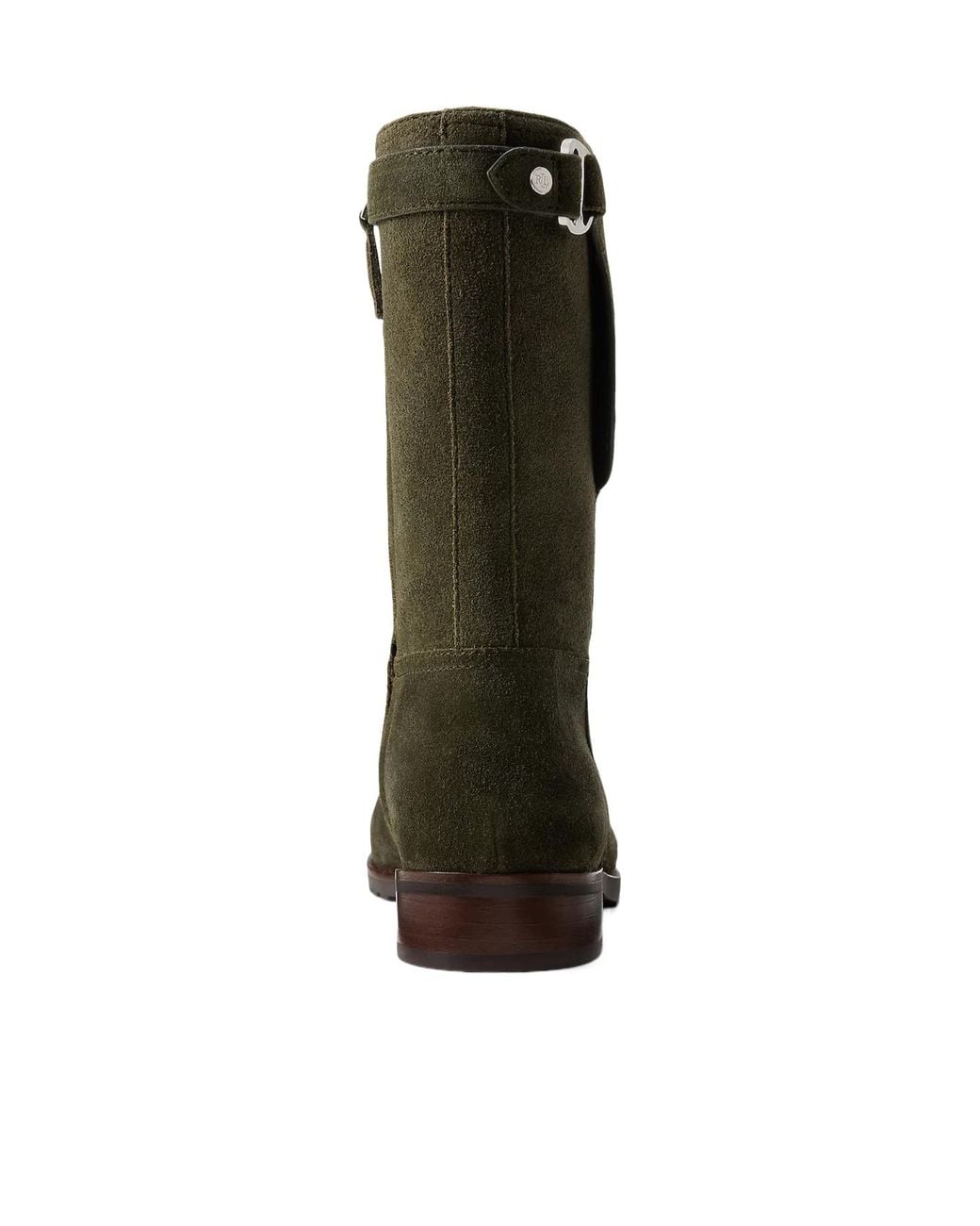 Ralph Lauren Green Round-Toe Ankle Boots