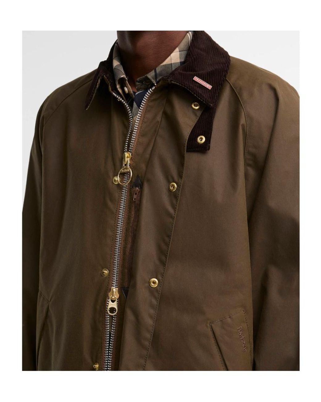 Barbour Brown Short Wax Jacket for men