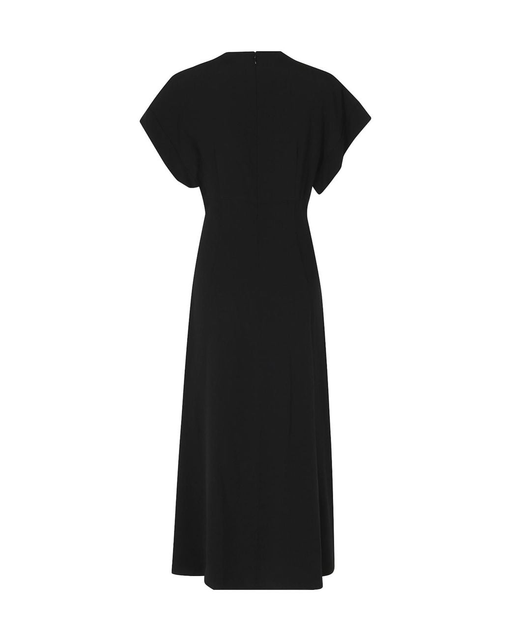 Alberta Ferretti Black Short-Sleeved Dress