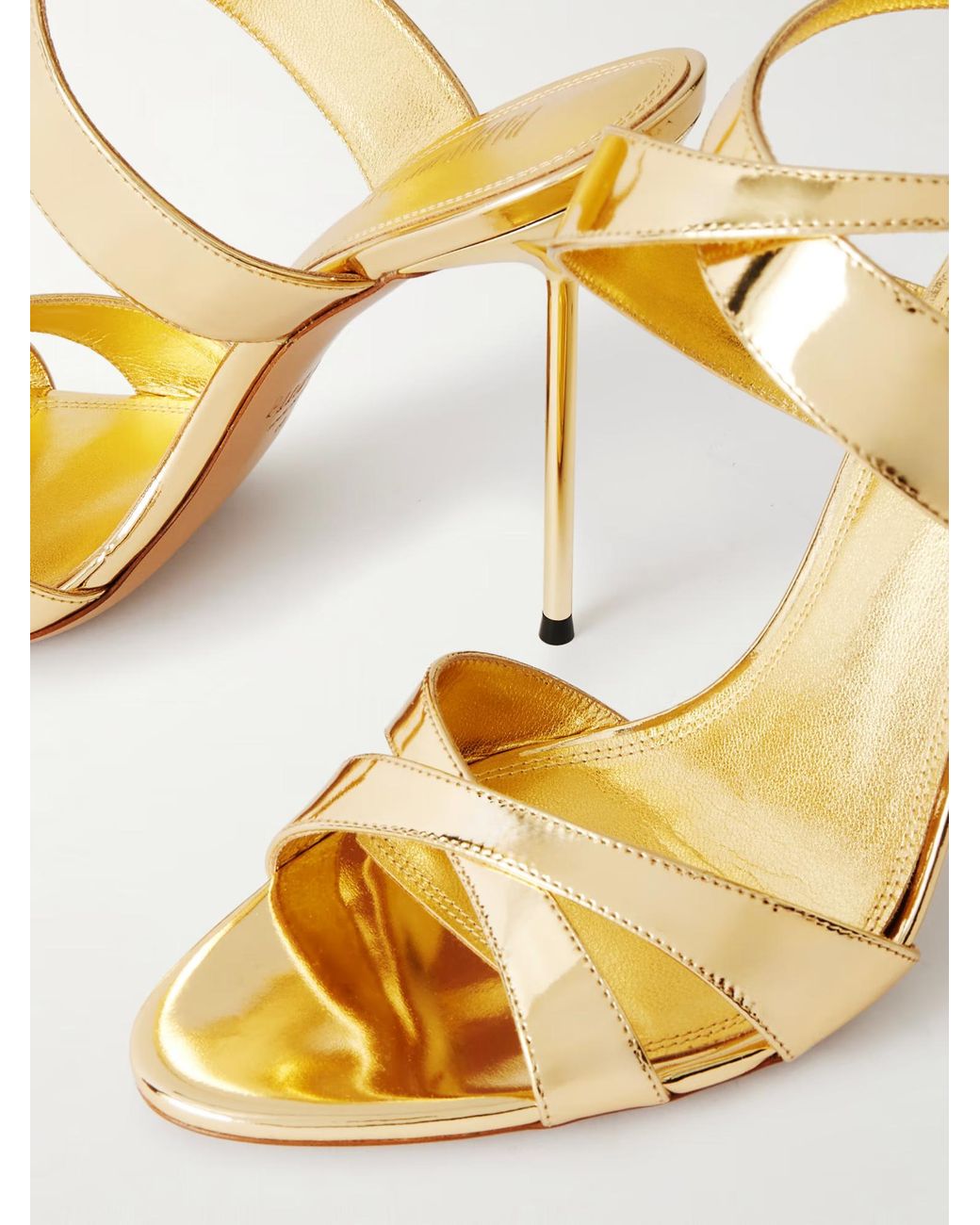Paris Texas Metallic Solid Color Leather Sandals
