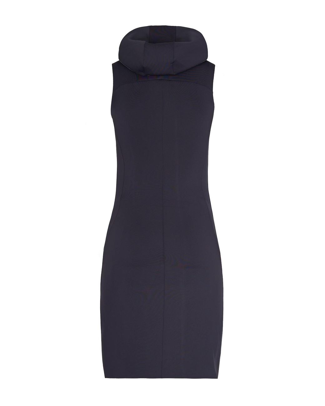K-Way Blue Short Sleeve Hooded Mini Dress