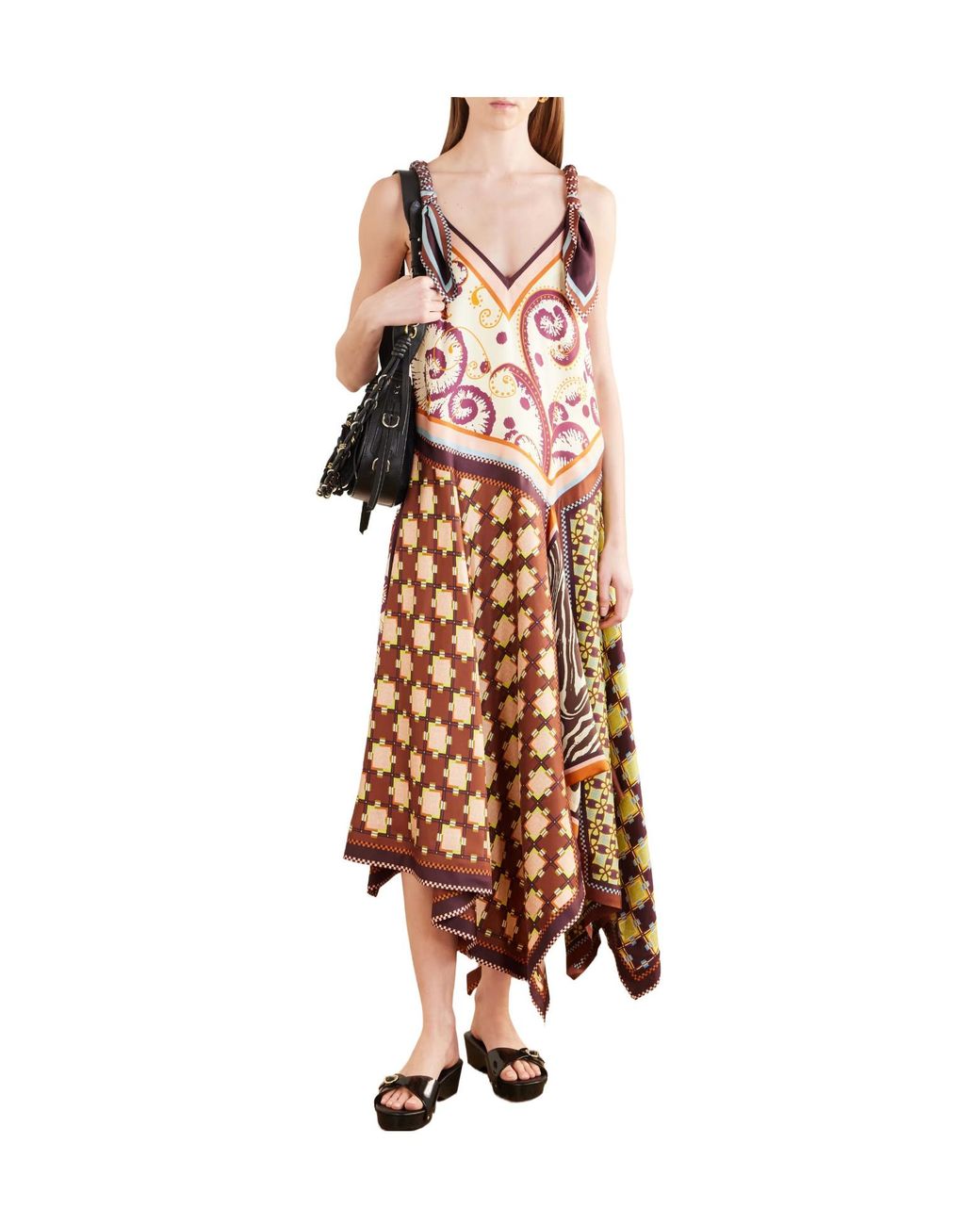 ALÉMAIS White Wilson Silk Twill Midi Dress
