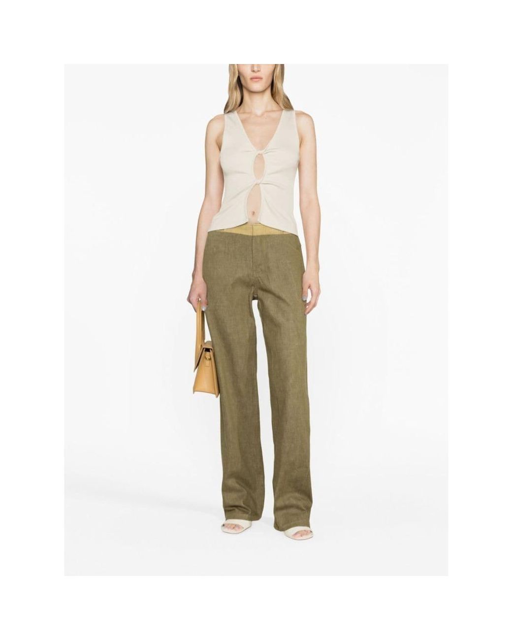 Christopher Esber Natural Open Twist Tank Top