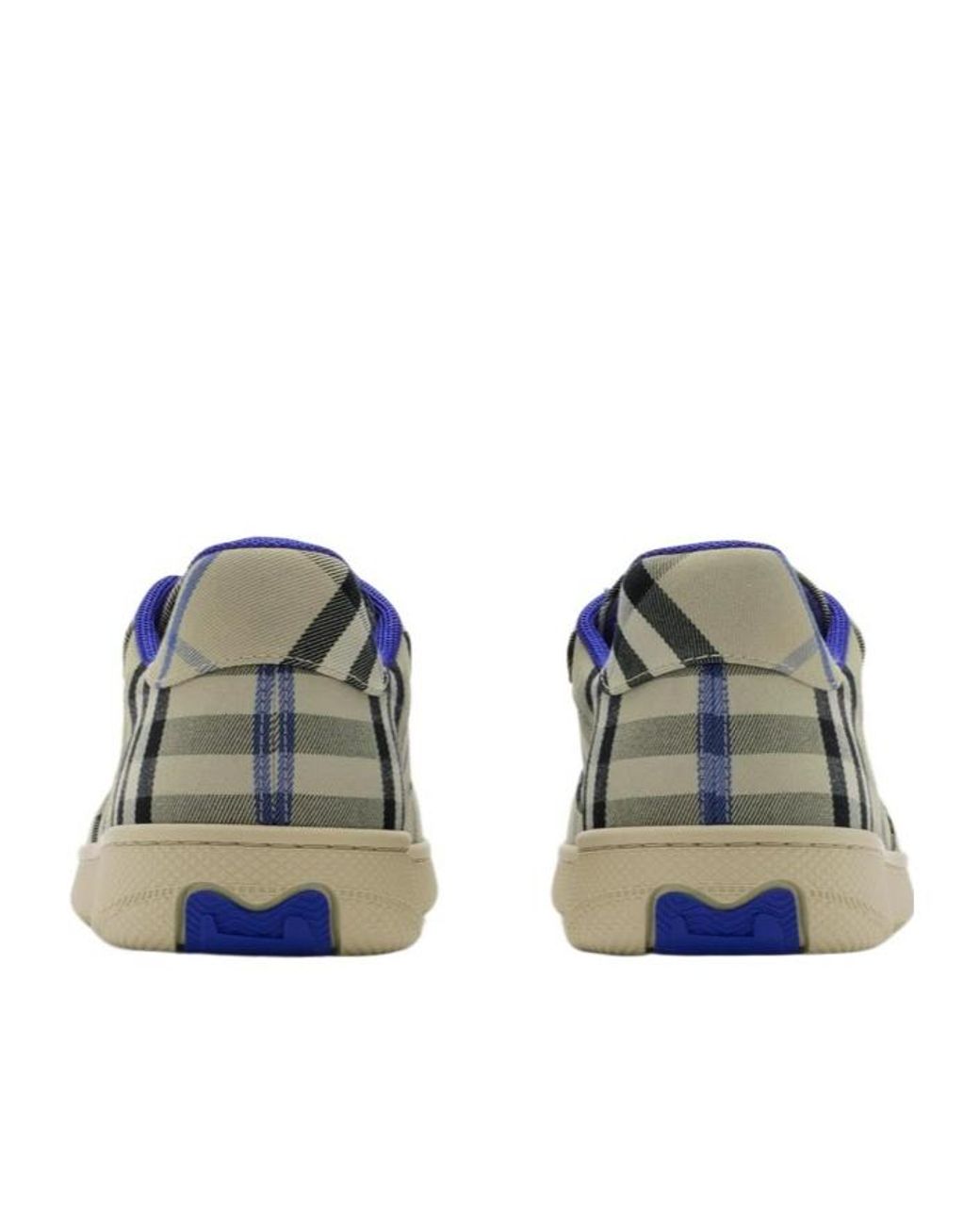 Burberry Green Terrace Checked Lace-Up Sneakers