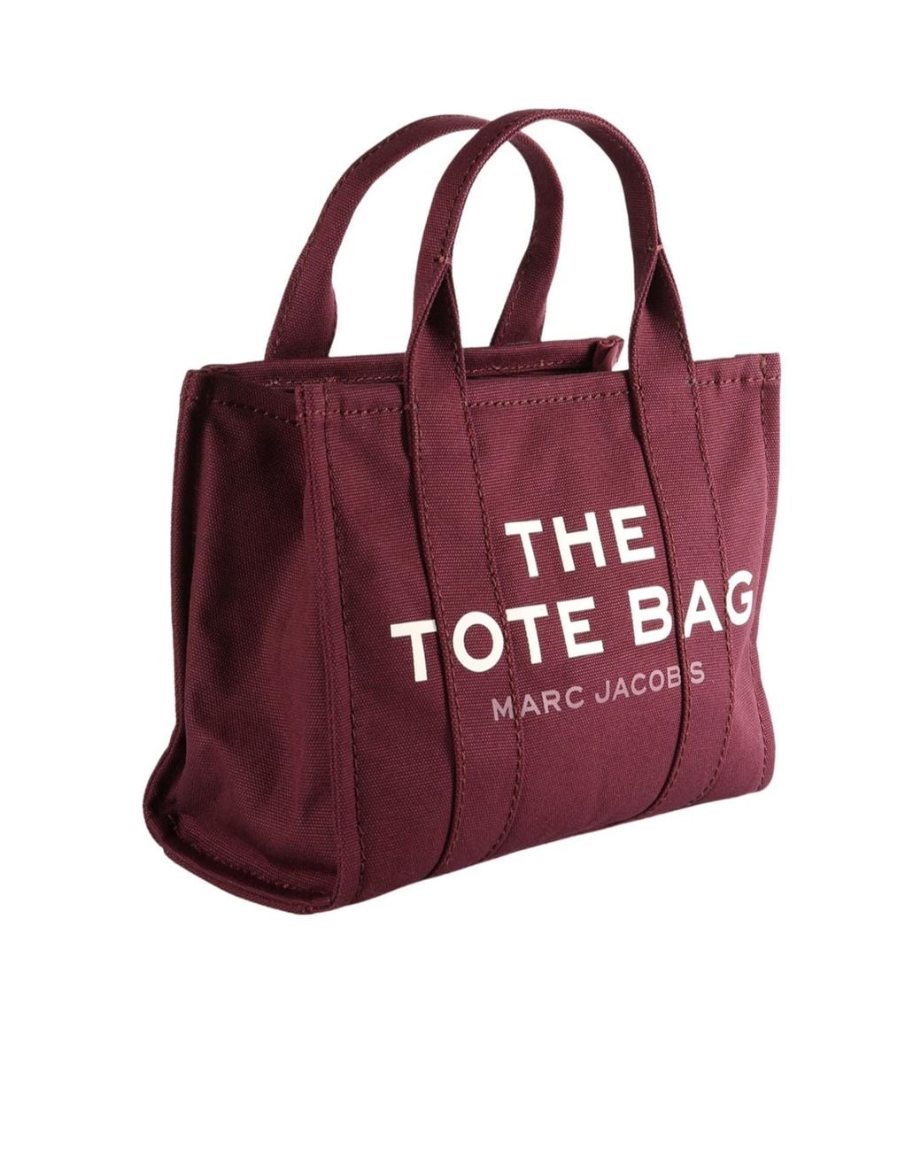 Marc Jacobs Red Logo Printed Zip-Up Small Tote Bag