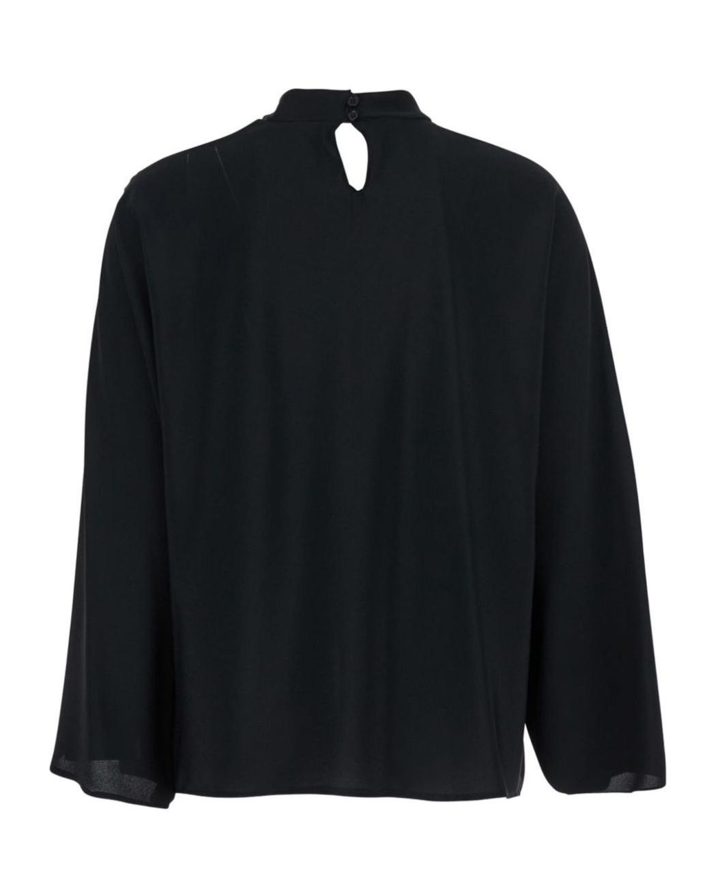 FEDERICA TOSI Black Cut-Out Twisted Blouse