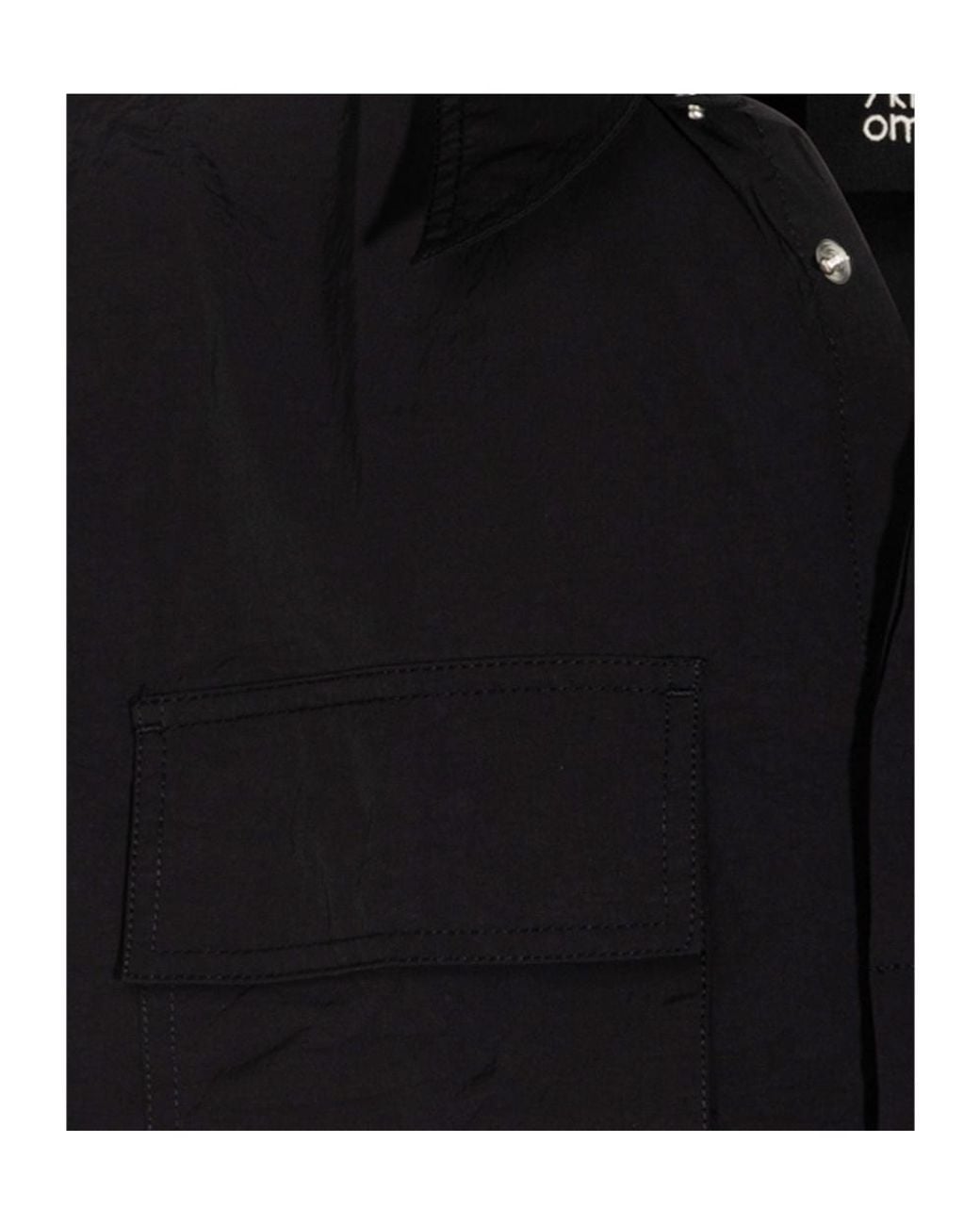 Thom Krom Black Patch-Pocket Shirt for men