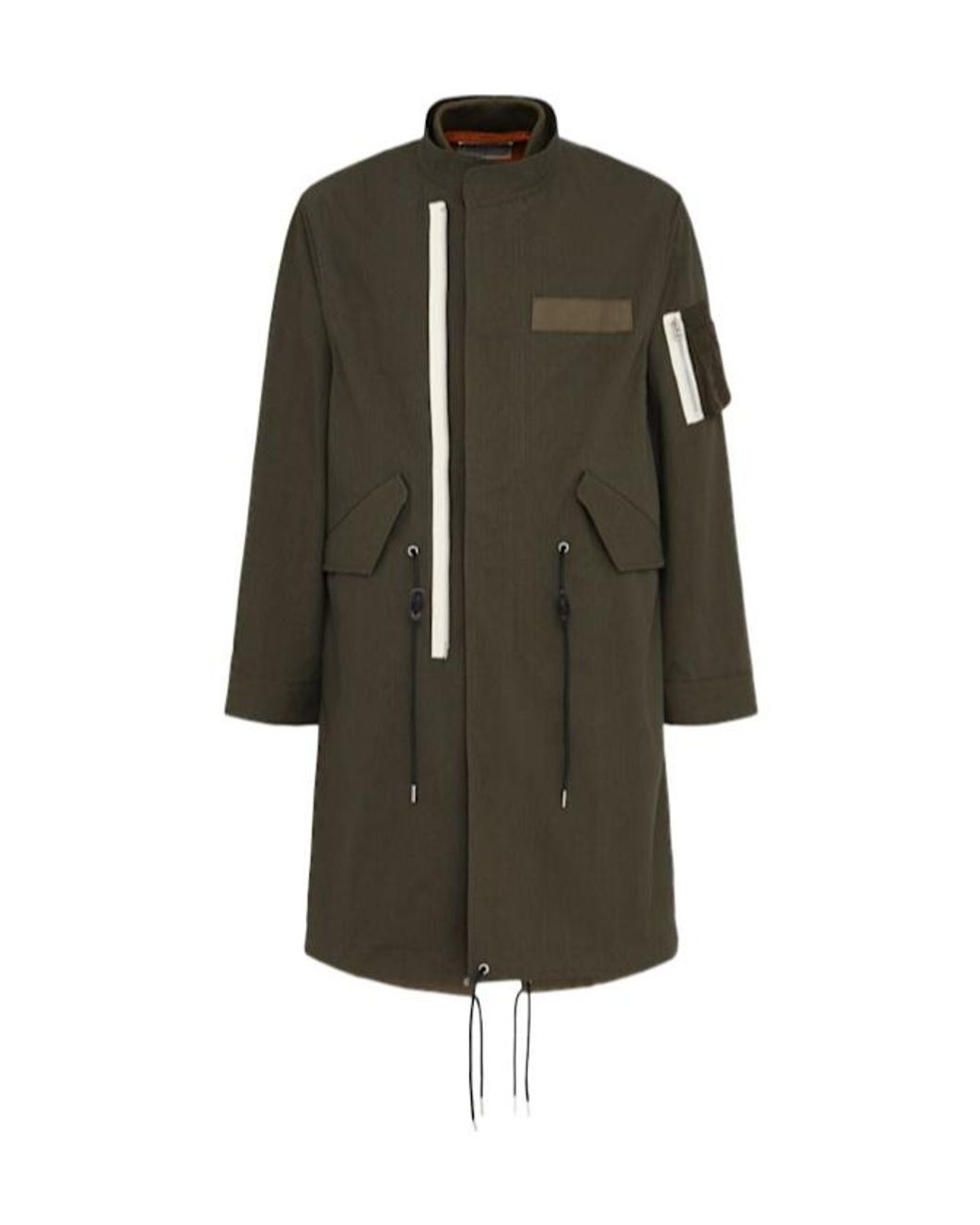 Sacai Green Ripstop Coat for men