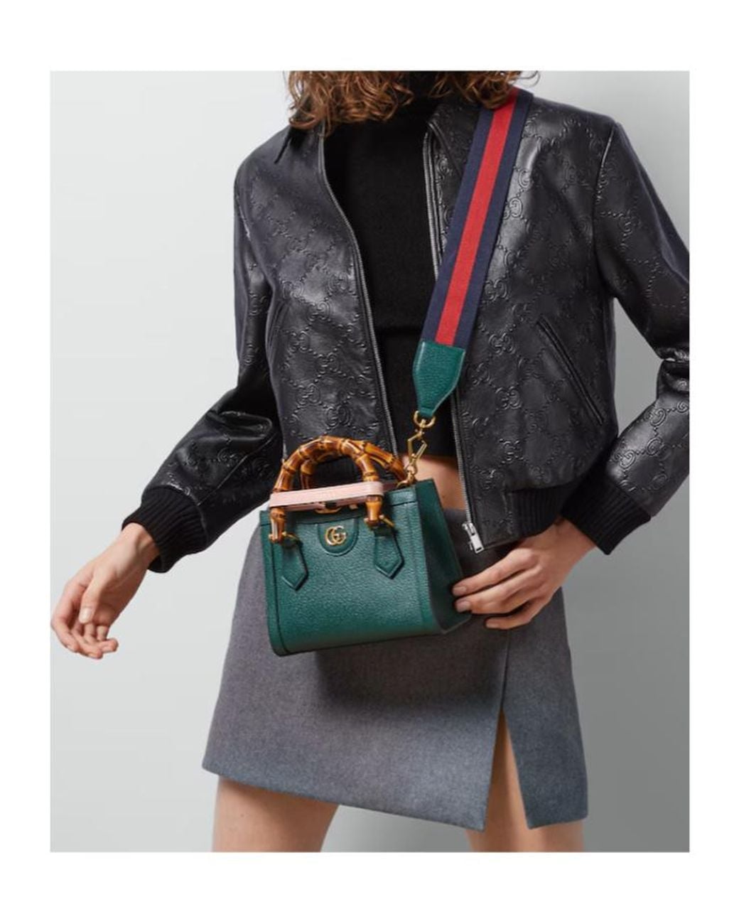 Gucci Green Mini Diana Top Handle Bag