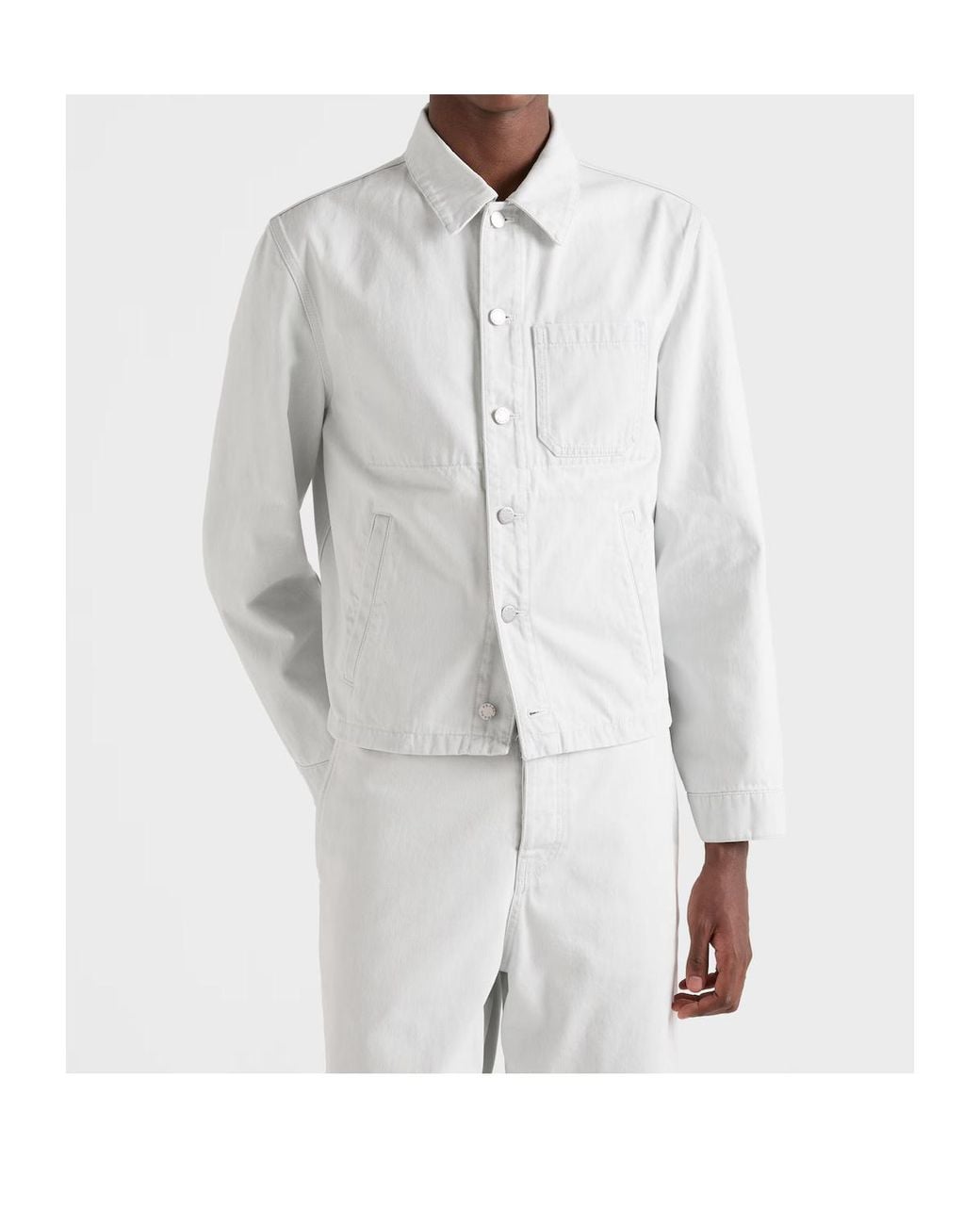 Prada White Denim Blouson Jacket for men