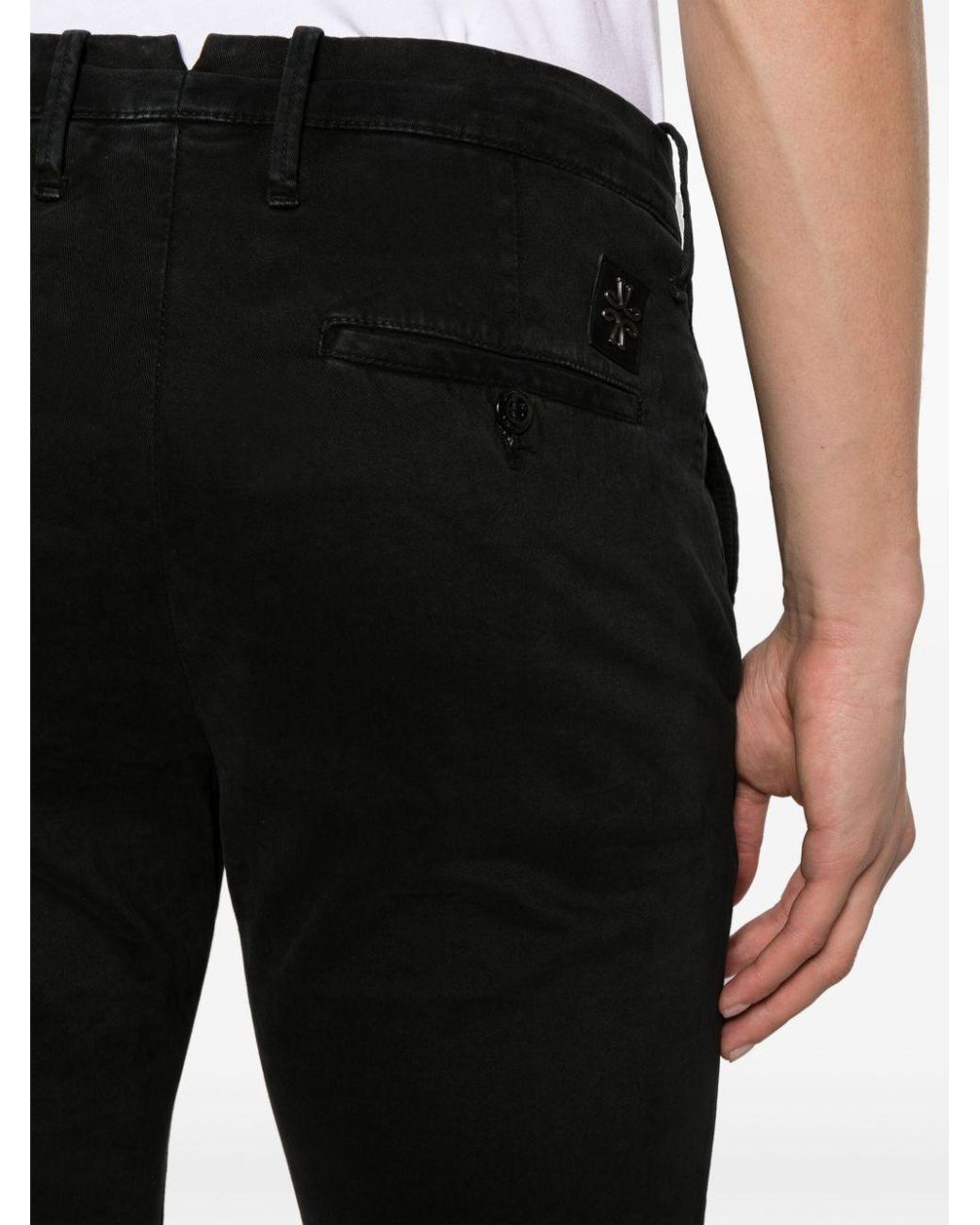Jacob Cohen Black Bobby Mid-Rise Tapered Chinos for men