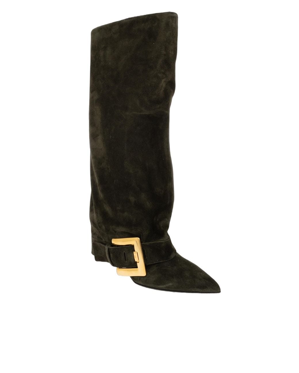 Balmain Black Buckle Detailed Heeled Boots