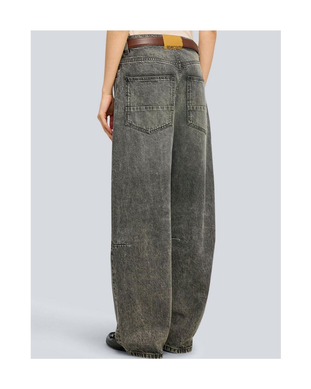 Semicouture Gray Boyfriend Jean