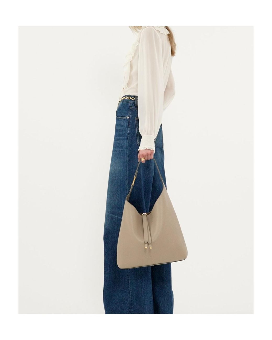 Chloé Natural Chloé Marcie Tassel-Closure Tote Bag