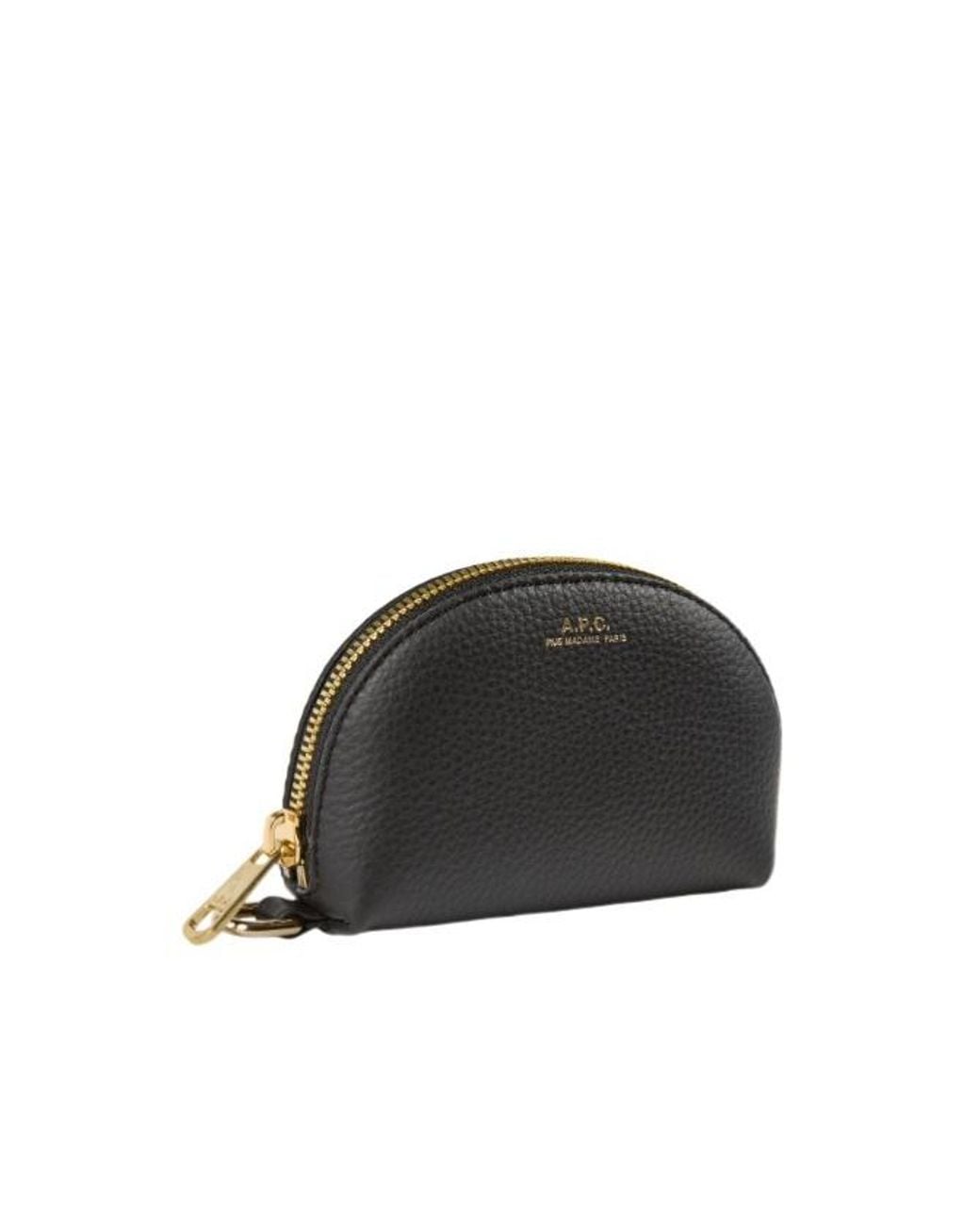 A.P.C. Black Zip-Around Clutch Bag