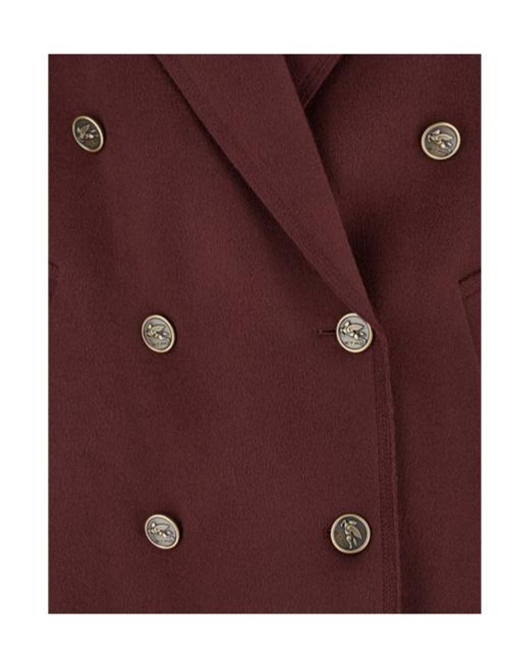 Etro Purple Double-Breasted Oversized Blazer