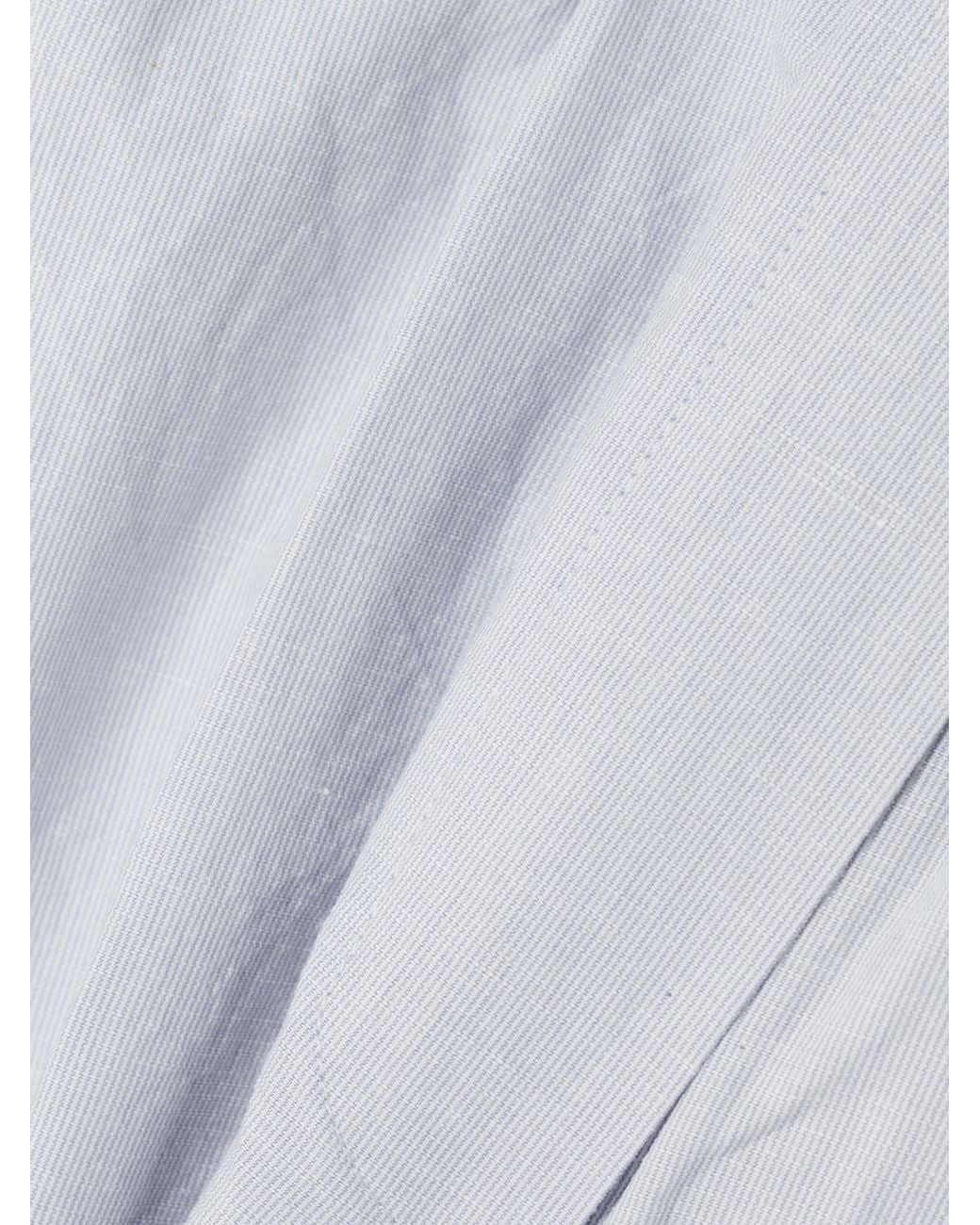 Proenza Schouler White Cotton And Linen-Blend Shorts