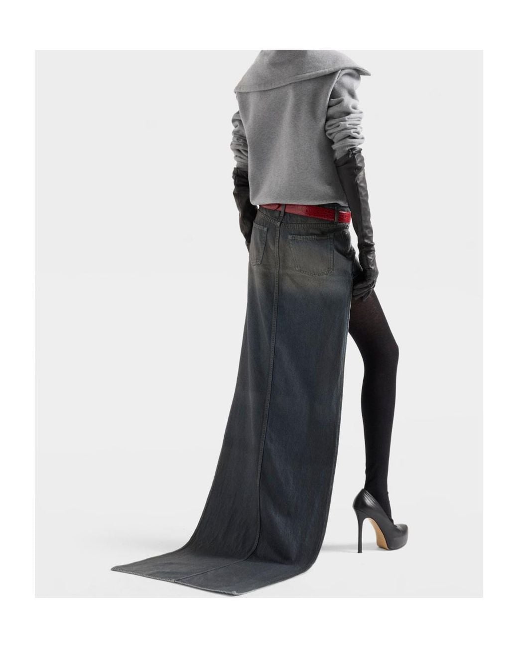 7 For All Mankind Gray Zip-Up Collar Hoodie