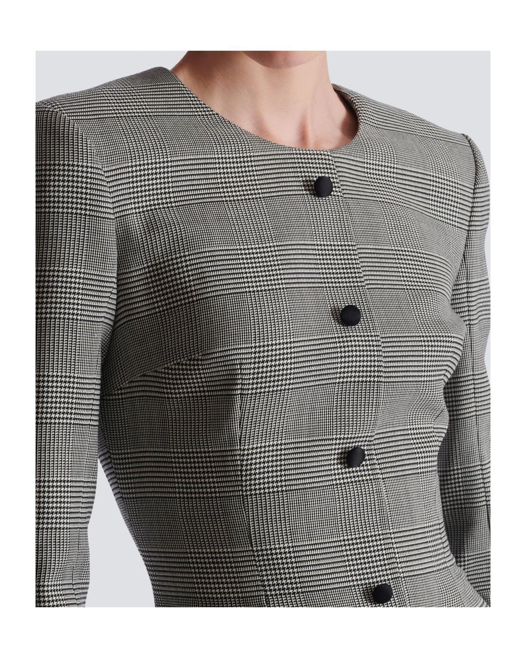 Balmain Gray Short Dress