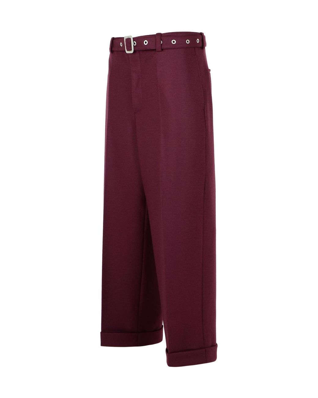 Jil Sander Purple Belted Pleated Trousers for men