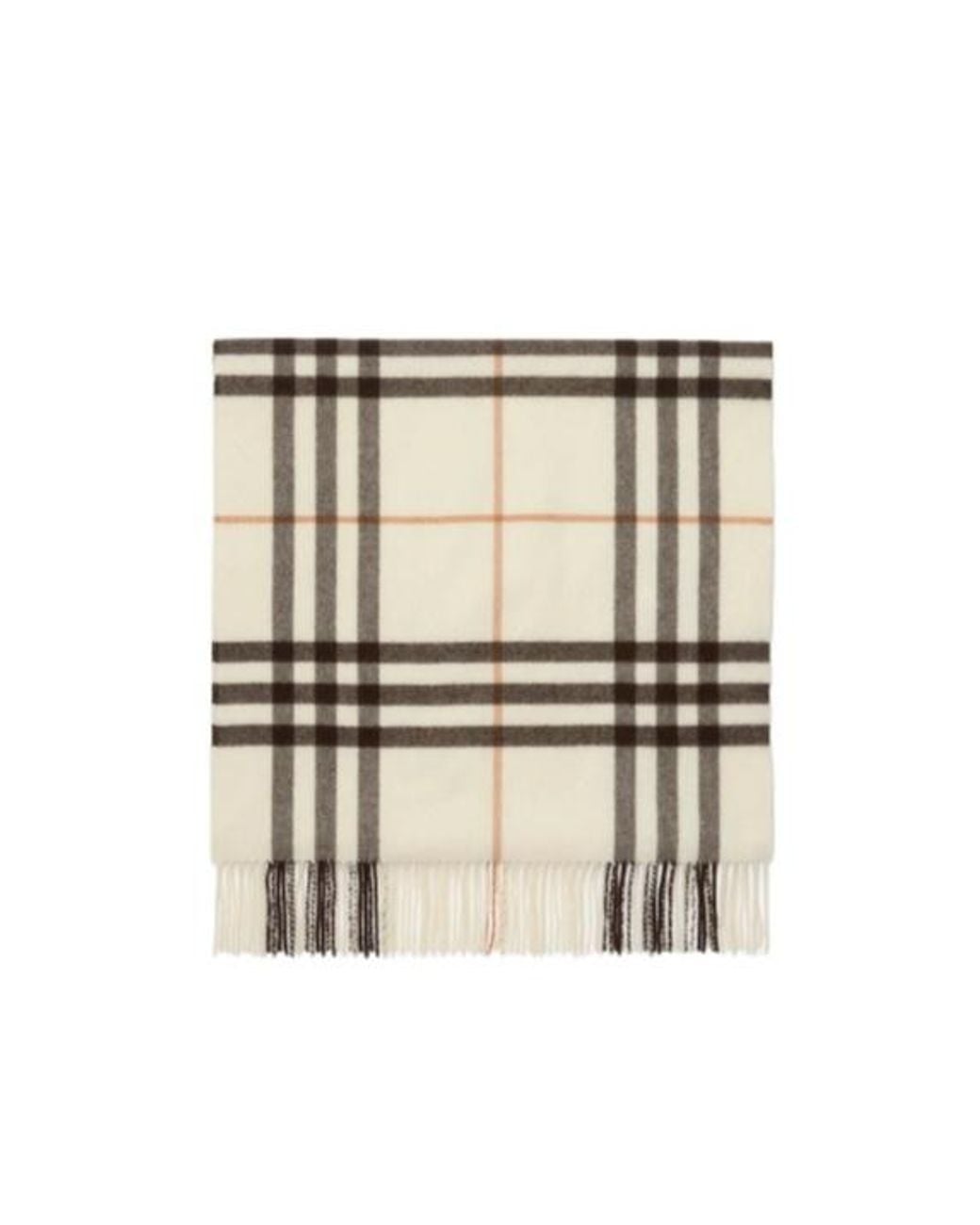 Burberry White Wide Cross Stitch Ekd Check Scarf