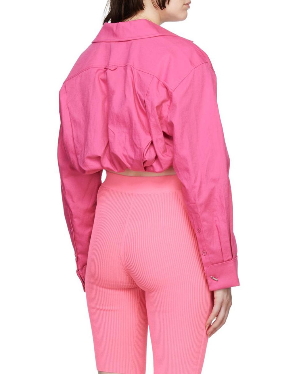 Jacquemus Pink Long Sleeve Short Shirt