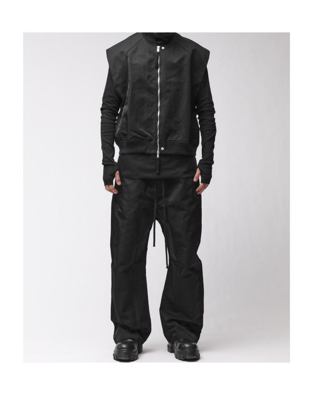 Thom Krom Blue Sleeveless Zip Jacket for men