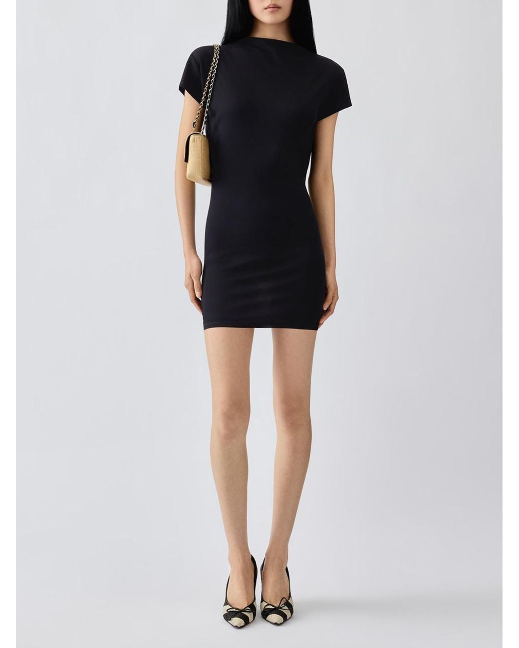 Jacquemus Black The Mistral Short-Sleeved Dress