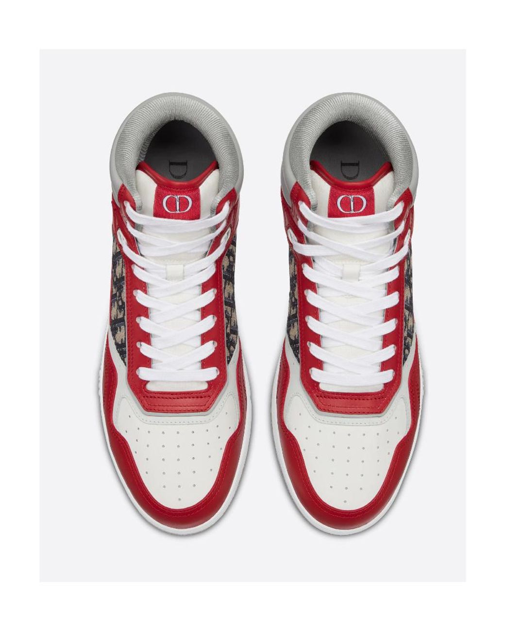 dior high top sneakers red
