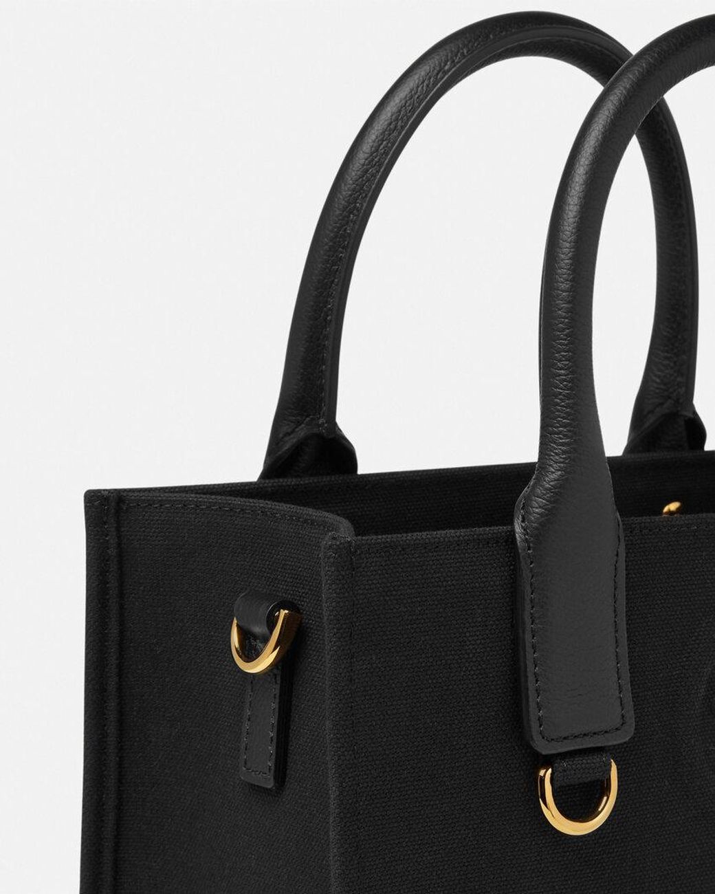 Versace Black La Medusa Mini Shopping Bag