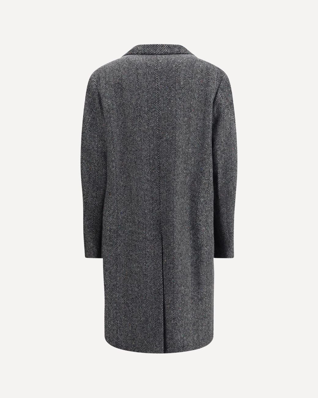 Givenchy Gray Single-Breasted Herringbone Coat for men