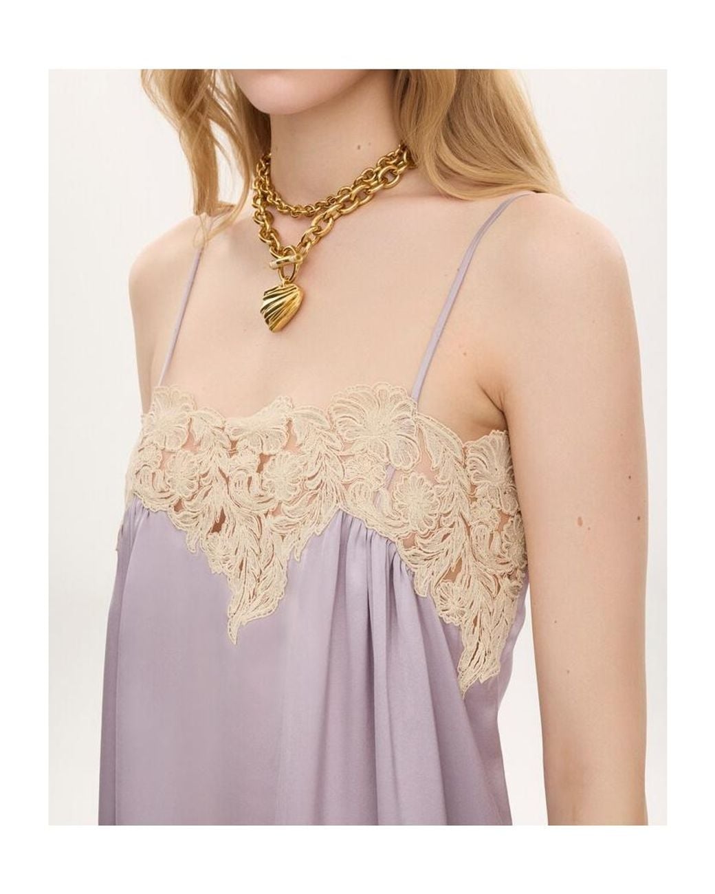 Chloé Purple Chloé Thin-Strap Mini Dress