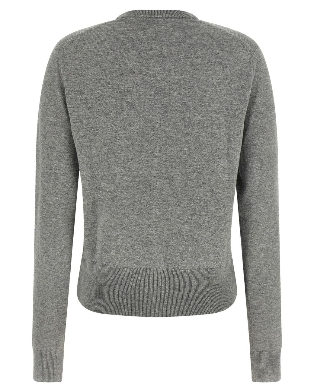 Dolce & Gabbana Gray Cashmere Crew-Neck Cardigan