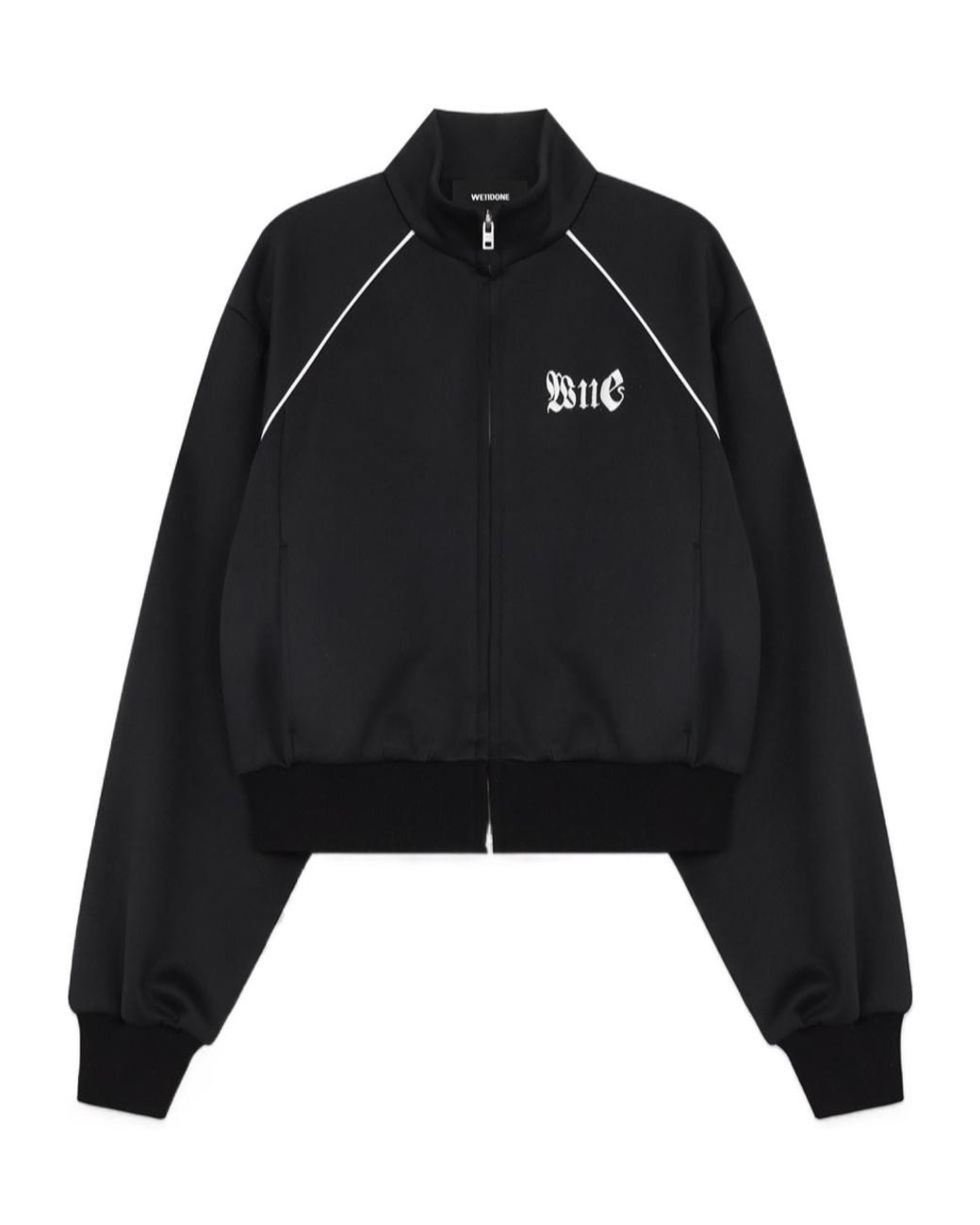 we11done Black Embroidery Stand-Neck Jacket