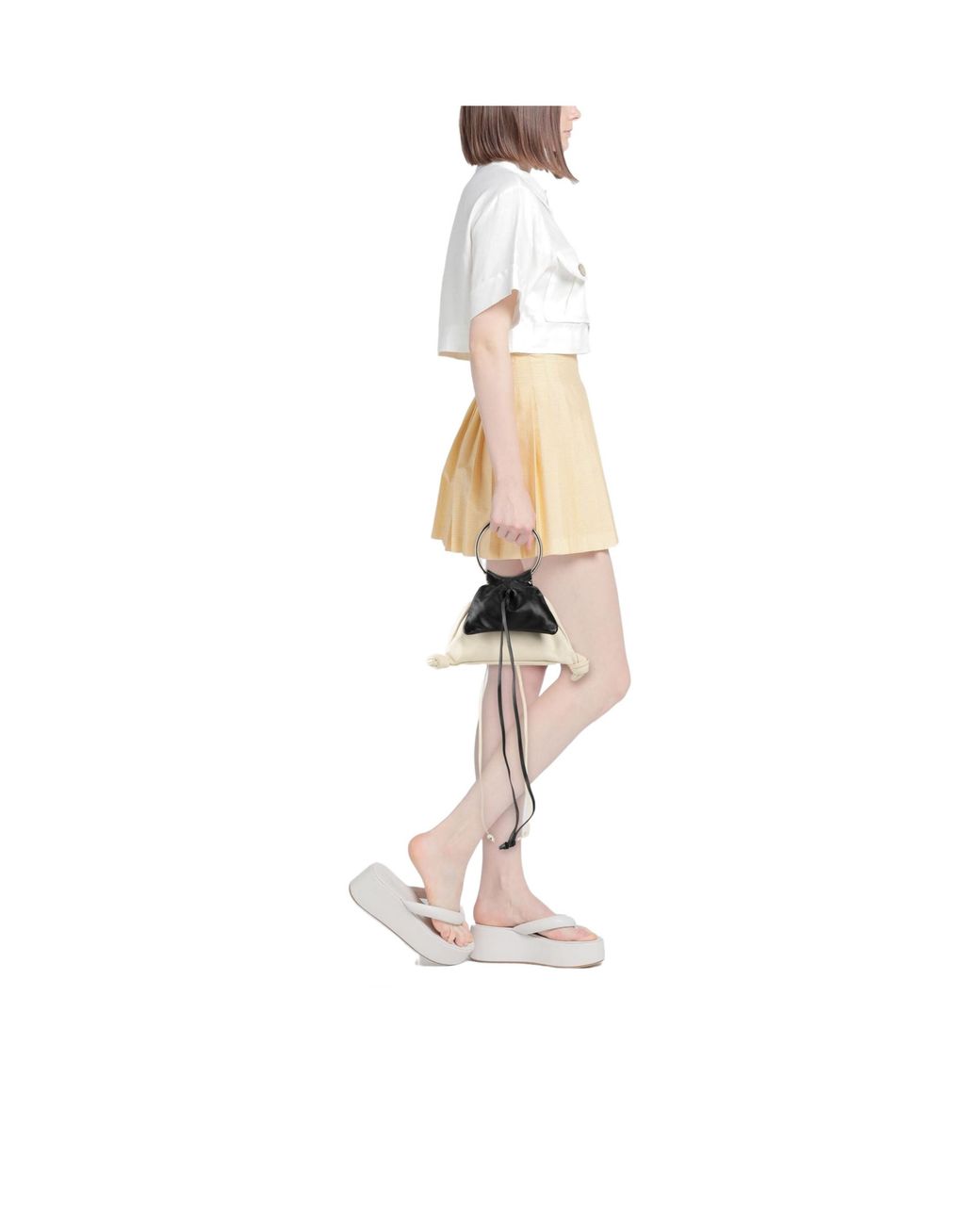 Chloé White Two-Tone Medium Tote Bag