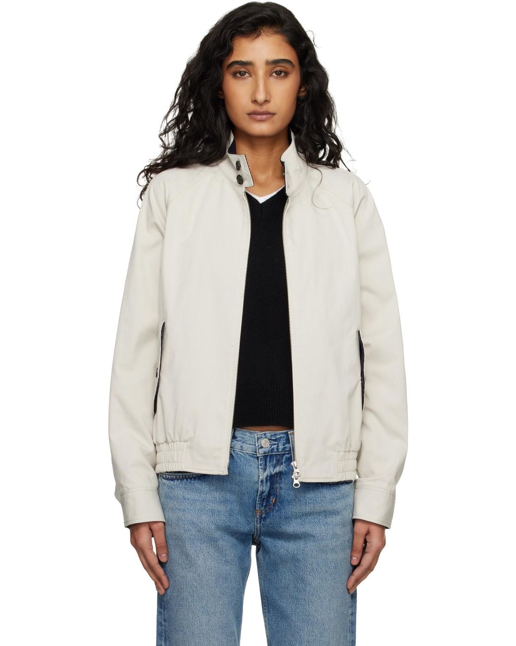 DUNST Gray Zip-Up Harrington Jacket for men