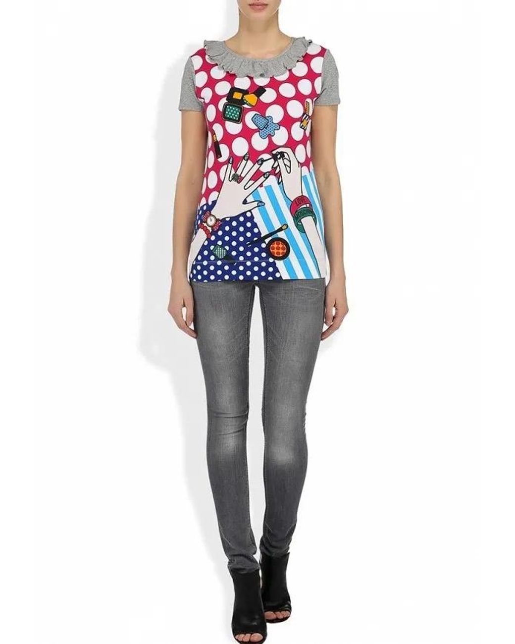 Moschino White Printed T-Shirt