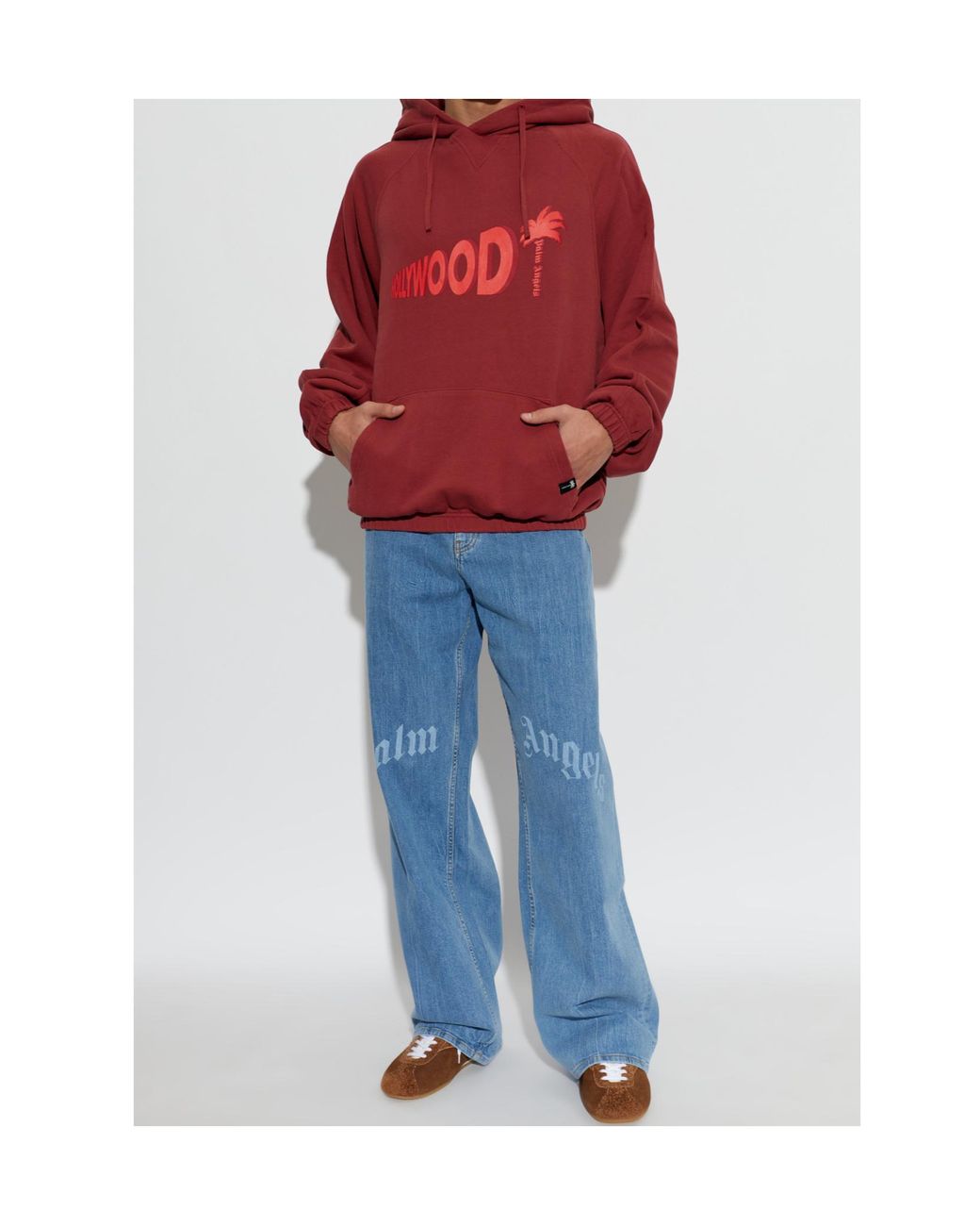 Palm Angels Blue Belt-Loop Jeans for men