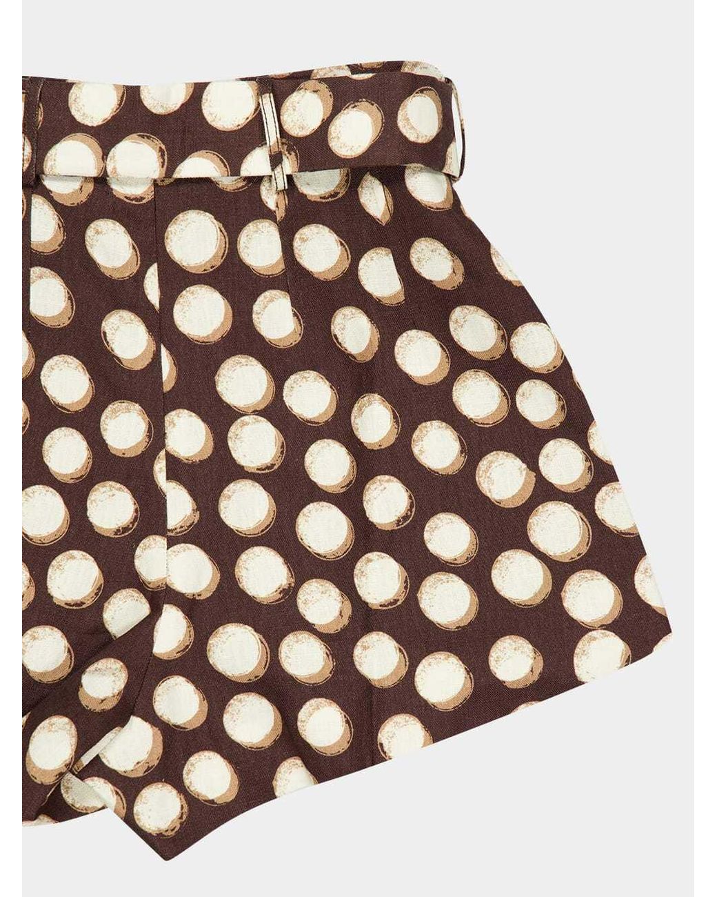 ALÉMAIS Multicolor Paula Belted Polka-Dot Shorts