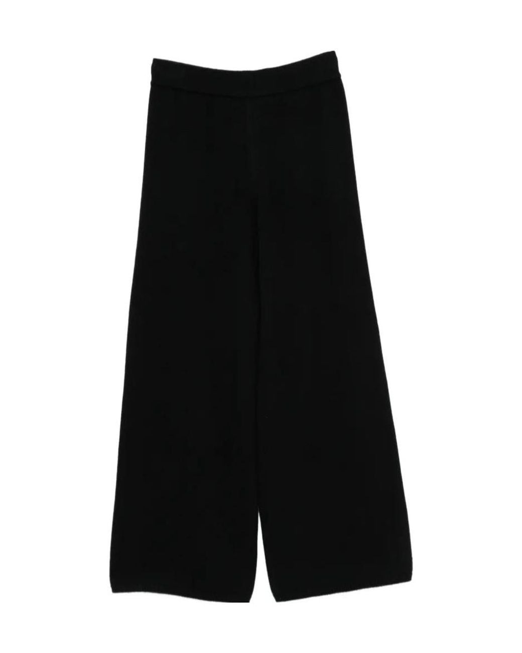 Lisa Yang Black Wide-Leg Casual Pants