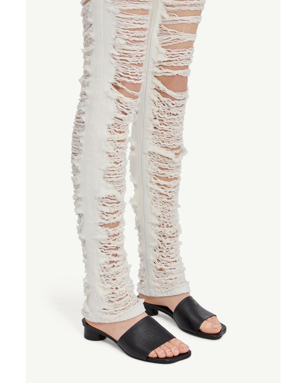 MM6 by Maison Margiela Black Anatomic Sandals