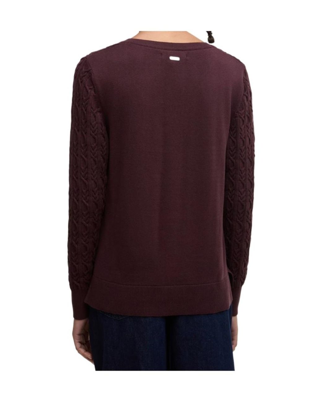 Barbour Purple Hampton V-Neck Knit