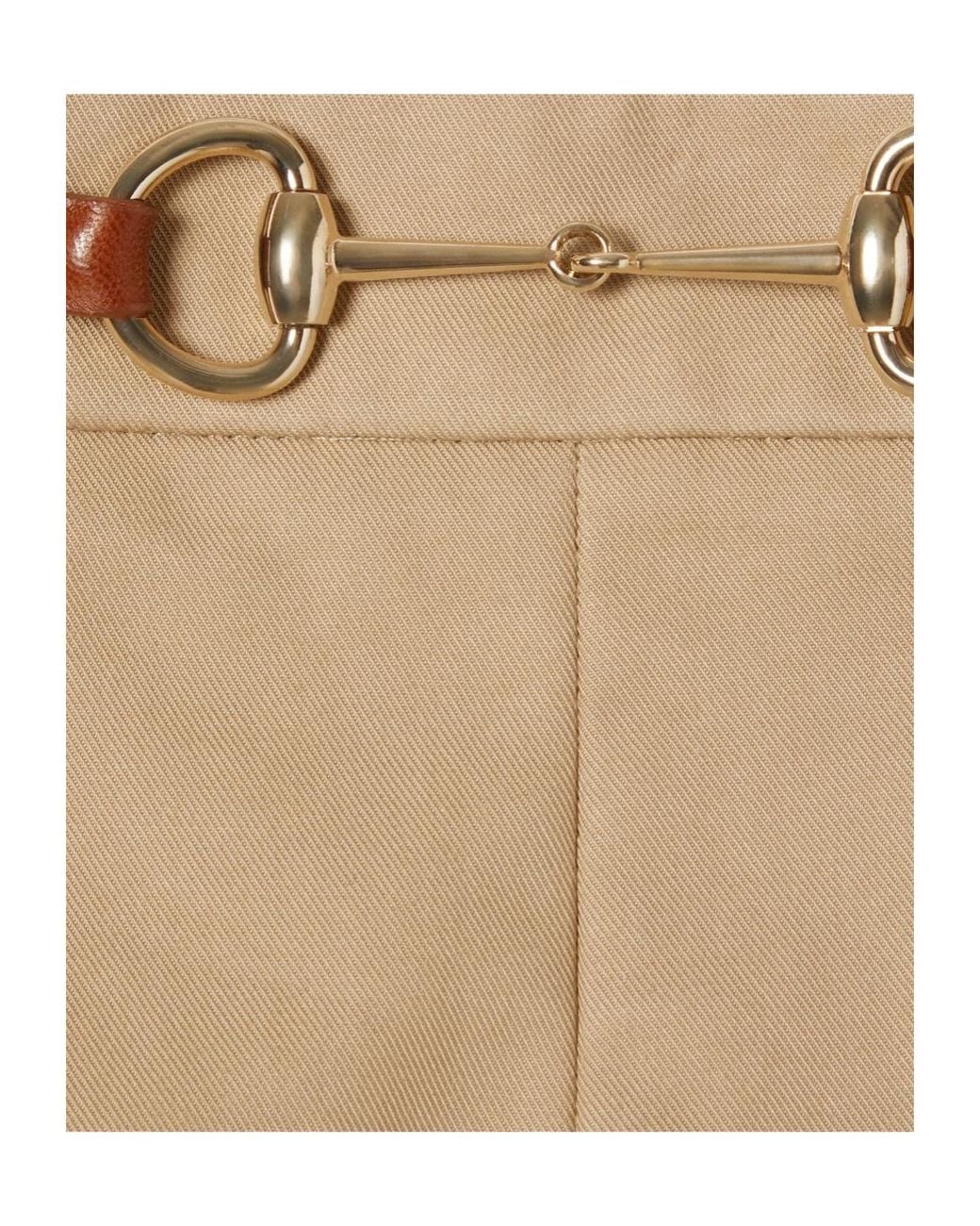 Gucci Natural Pleated Belted Pants