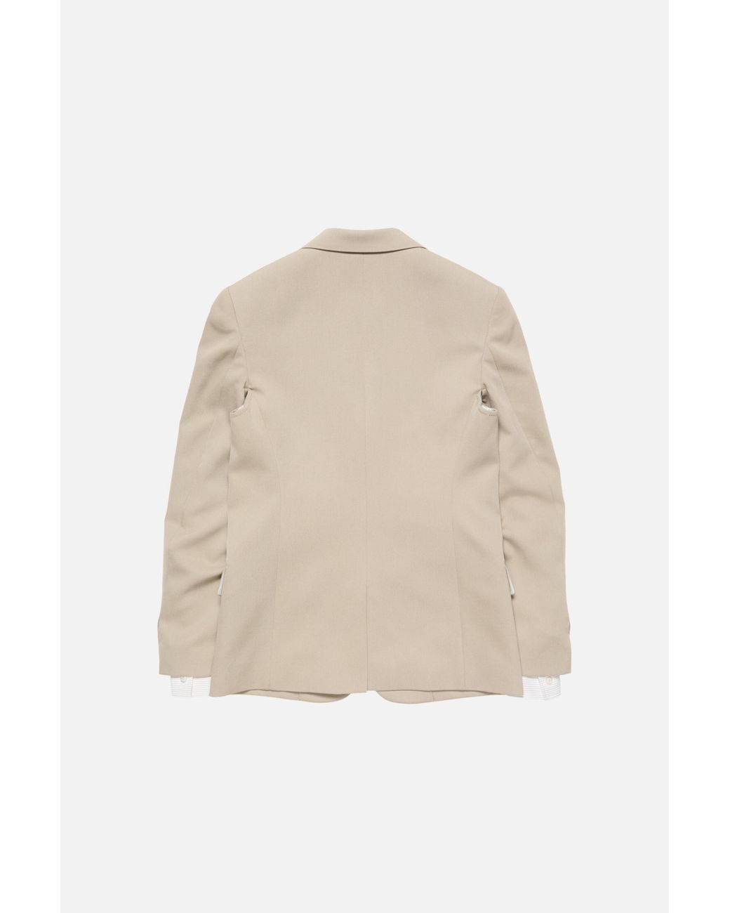 Acne Natural Layered Wool Suit Jacket